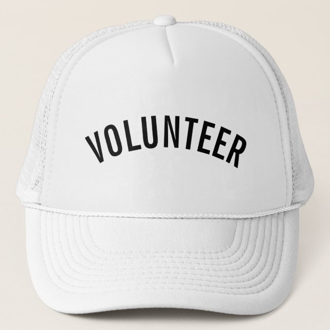 Black Volunteer Trucker Hat (Front)