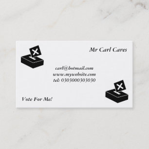 Black Vote Box Business Card
