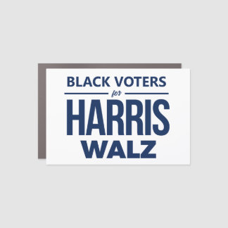 Black Voters for Harris Walz Car Magnet