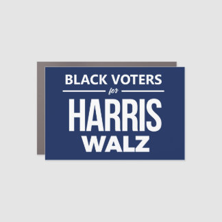 Black Voters for Harris Walz Car Magnet