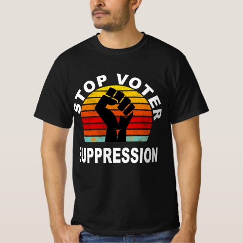 Black Voters Matter Georgia Voting Stop Voter Supp T_Shirt