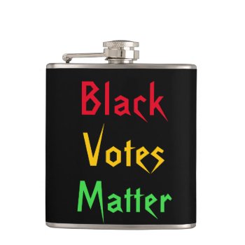 Black Votes Matter Flask by Bebops at Zazzle