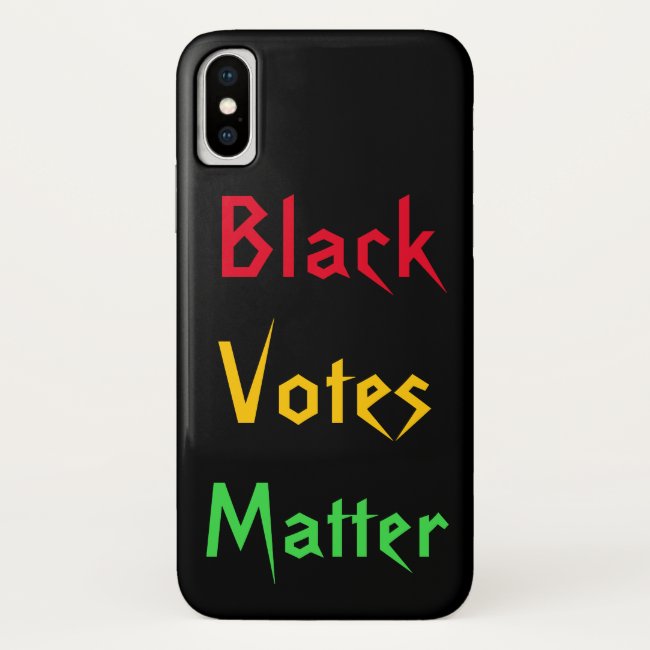 Black Votes Matter iPhone X Case