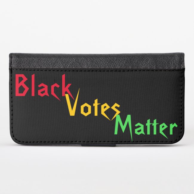 Black Votes Matter iPhone X Wallet Case