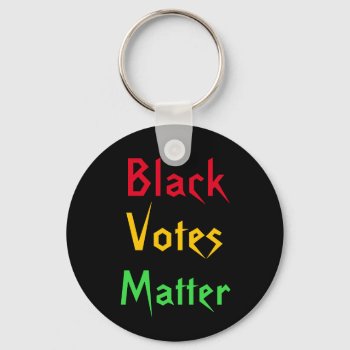 Black Votes Matter Keychain by Bebops at Zazzle