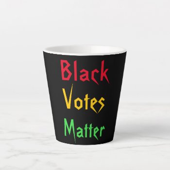 Black Votes Matter Latte Mug by Bebops at Zazzle