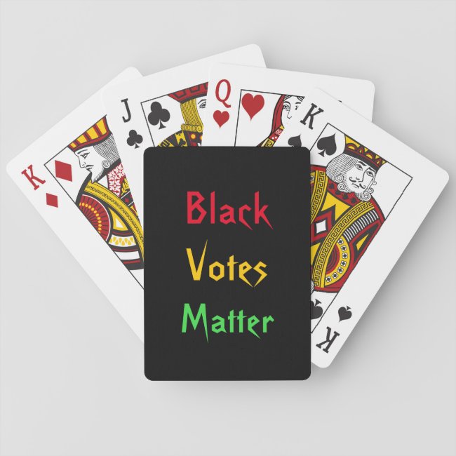 Black Votes Matter Playing Carda