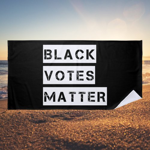Black Votes Matter Stencil Custom Colors Beach Towel