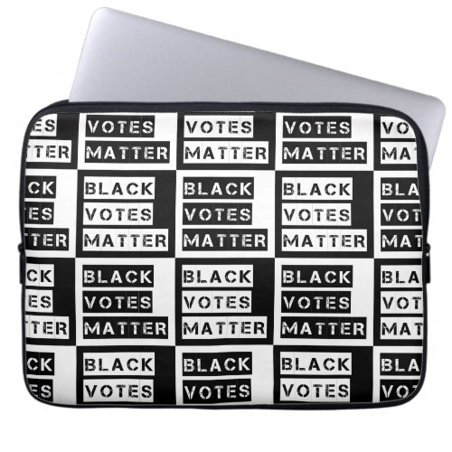 Black Votes Matter Stencil Custom Colors Laptop Sleeve