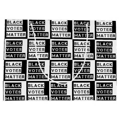 Black Votes Matter Stencil Custom Colors Large Gift Bag