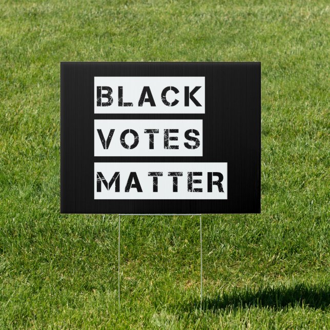 Black Votes Matter Stencil Custom Colors Sign (Insitu)
