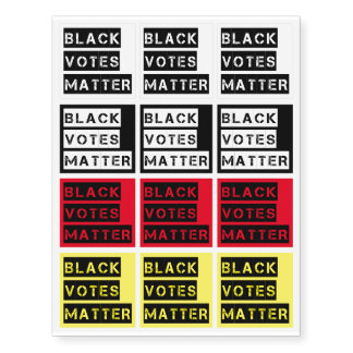 Black Votes Matter Stencil Custom Colors Temporary Tattoos