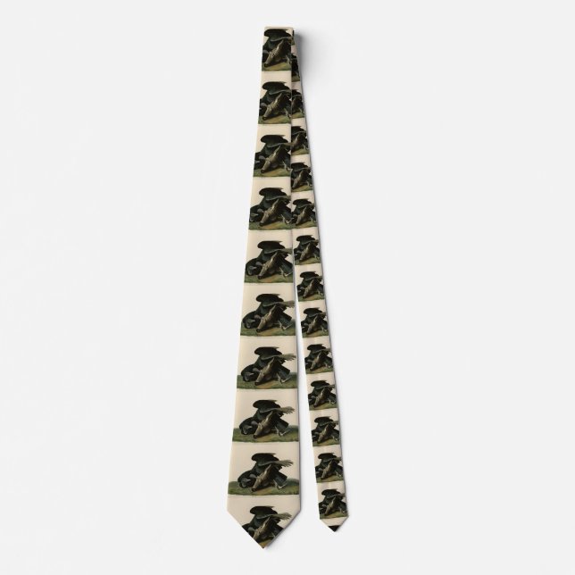 Black Vulture, from Audubon's Birds of America Neck Tie (Front)