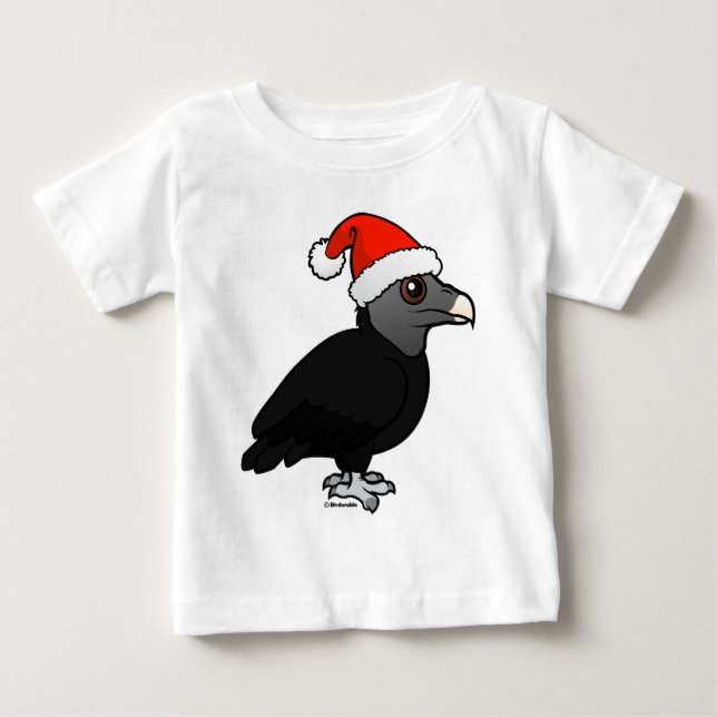 Black Vulture Santa Baby T-Shirt (Front)