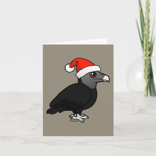Black Vulture Santa Holiday Card