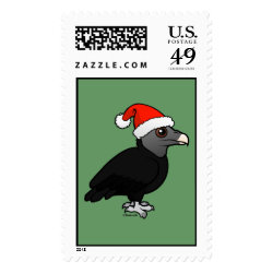 Christmas Black Vulture Santa Large Stamp 2.5
