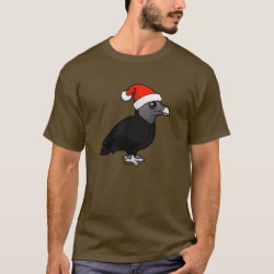 Christmas Black Vulture Santa Men's Basic Dark T-Shirt