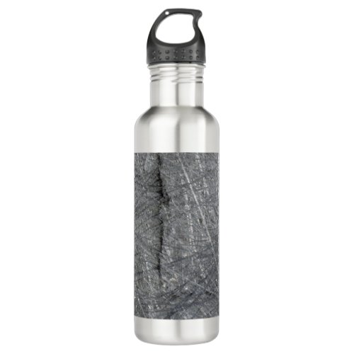 Black Wall graphite silver gray black abstract Stainless Steel Water Bottle