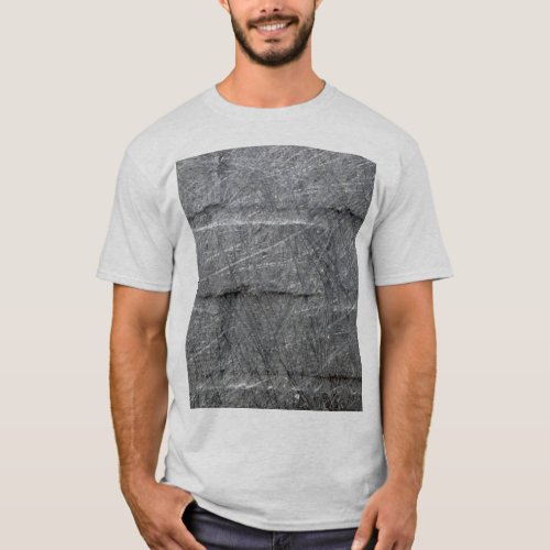 Black Wall graphite silver gray black abstract T_Shirt