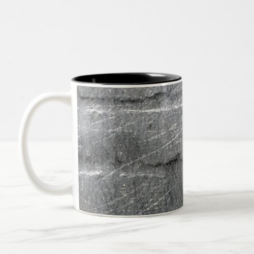 Black Wall graphite silver gray black abstract Two_Tone Coffee Mug