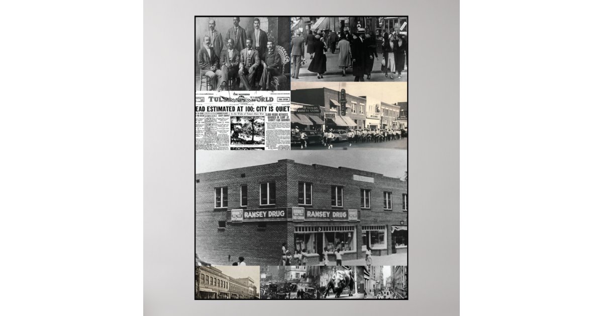 Black wall street history poster Zazzle