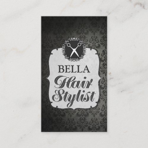 Black Wallpaper Hair Stylist Appointment Cards Business Card