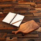 Black Walnut Notebook with Monogram Cutting Board (Front)