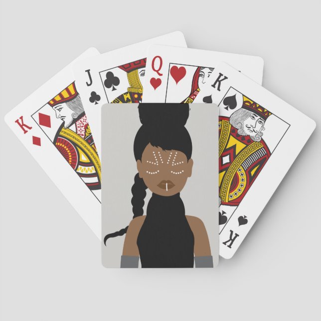 Black Warrior Princess Poker Cards (Back)