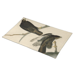 Black Warrior (Red-tailed Hawk) from Audubon Birds Cloth Placemat