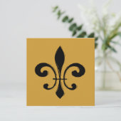 Black Washout Fleur De Lis (Standing Front)