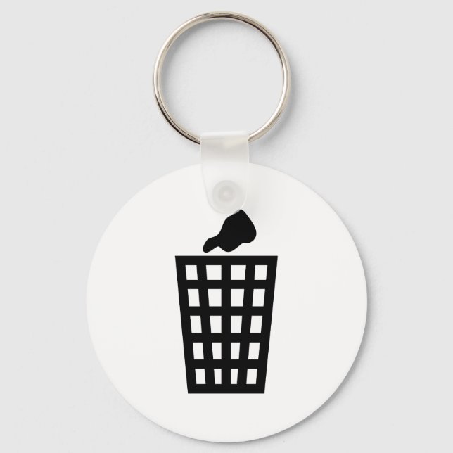 Black Waste Bin Keychain (Front)