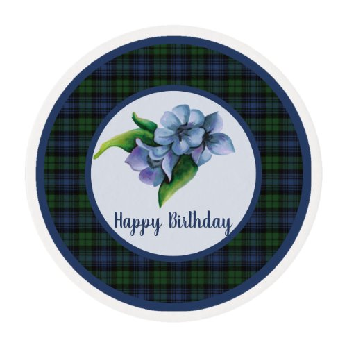 Black Watch Ancient Original Scottish Tartan Edible Frosting Rounds