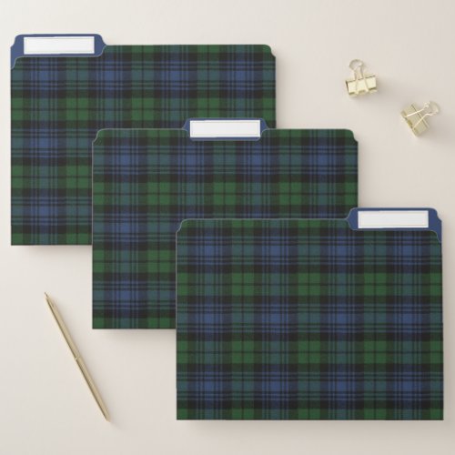 Black Watch Ancient Original Scottish Tartan File Folder