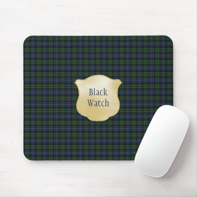 Black Watch Ancient Original Scottish Tartan Mouse Pad (With Mouse)