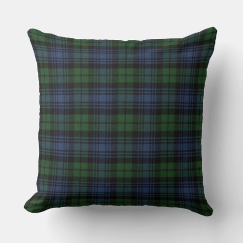 Black Watch Ancient Original Scottish Tartan Throw Throw Pillow