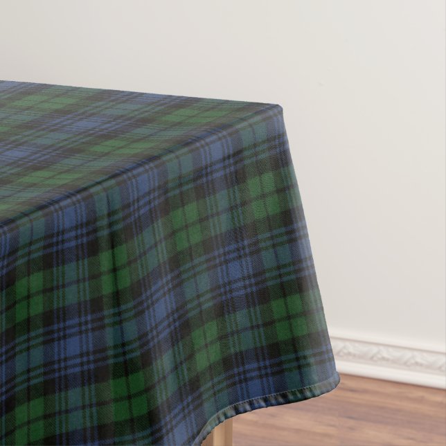 Black Watch Ancient Scottish Tartan Tablecloth (In Situ)