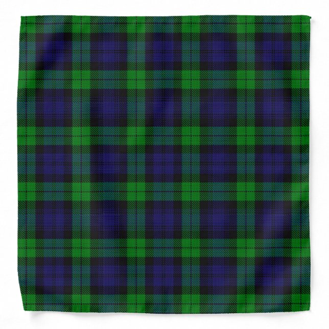 Black Watch Campbell Tartan Bandana (Front)