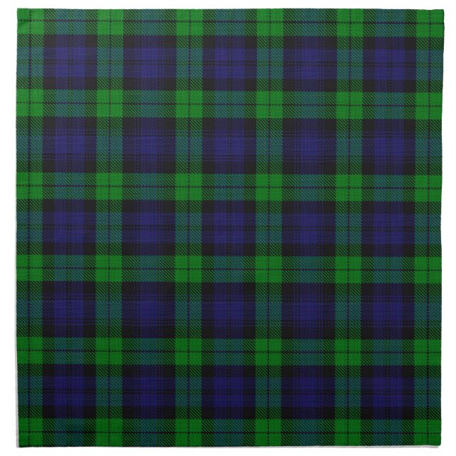 Black Watch Campbell Tartan Cloth Napkin (Front)