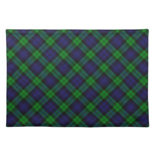 Black Watch Campbell Tartan Cloth Placemat