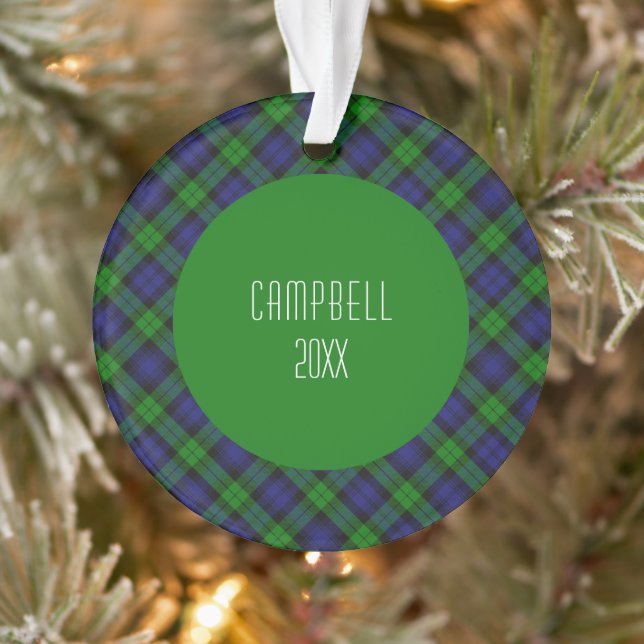 Black Watch Clan Tartan Scottish Plaid Ornament (Tree)