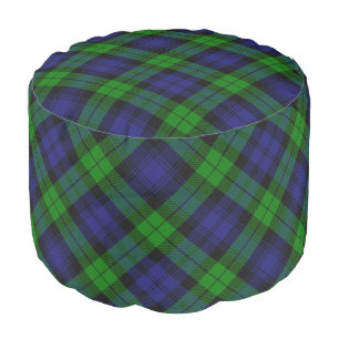 Black Watch Clan Tartan Scottish Plaid Pouf