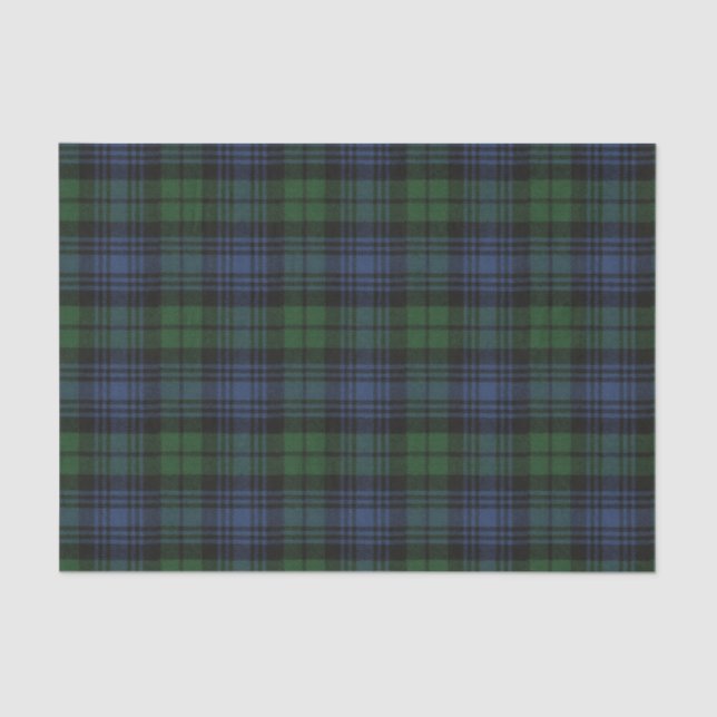 Black Watch Dress Ancient Scottish Tartan Tissue Paper (Front)