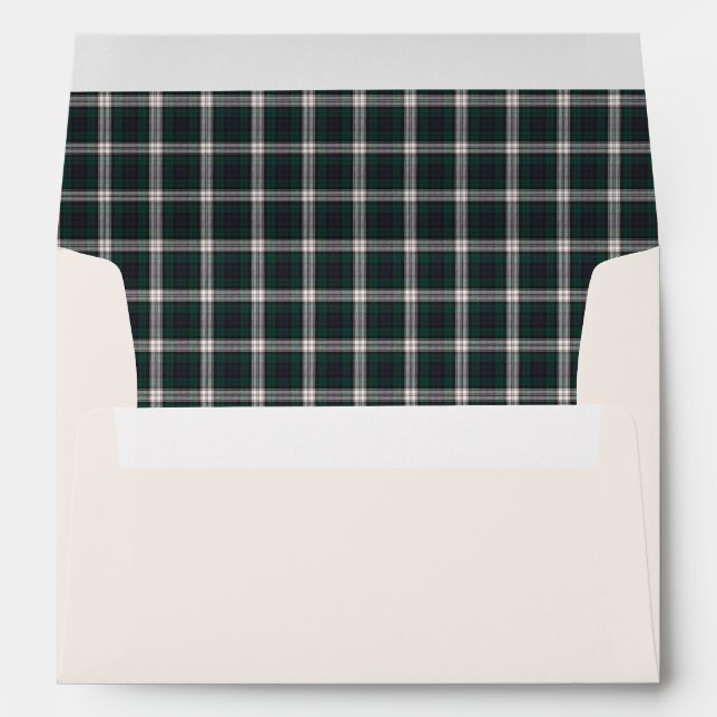 Black Watch Dress Modern Original Scottish Tartan Envelope (Back (Bottom))