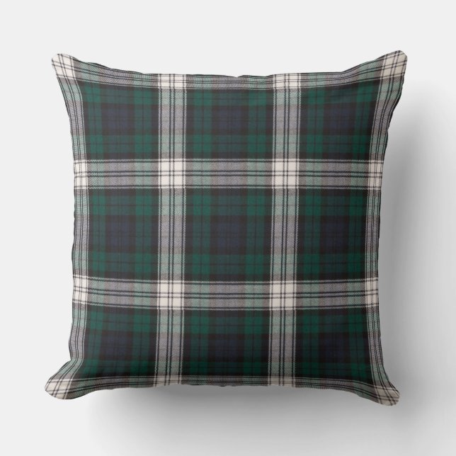 Black Watch Dress Modern Original Tartan Square Throw Pillow (Front)