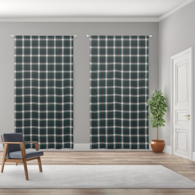 Black Watch Dress Modern Scottish Tartan Blackout Curtains (Wide)