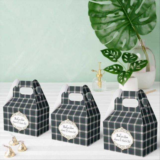 Black Watch Dress Modern Scottish Tartan Favor Boxes (Multiple)