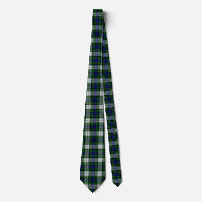 Black Watch Dress Modern Tartan Plaid Pattern Neck Tie (Front)