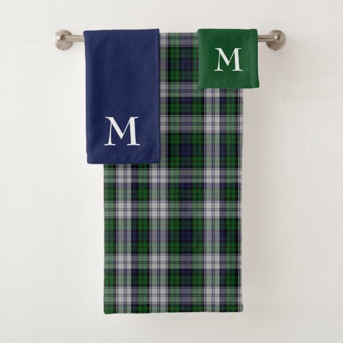 Black Watch Dress Monogrammed Bath Towel Set