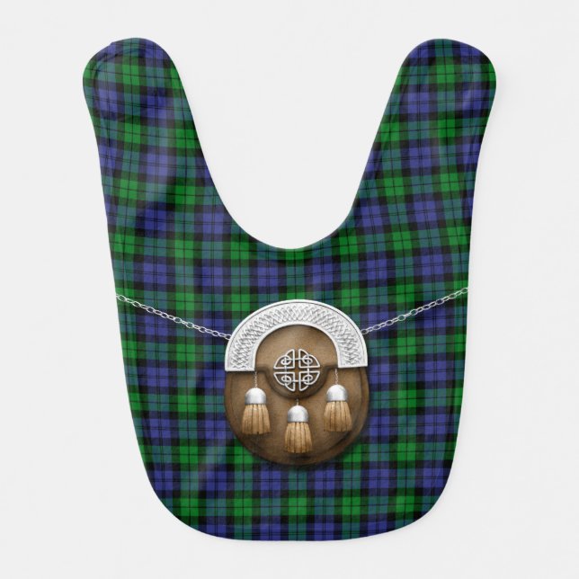 Black Watch Military Tartan And Sporran Bib (Front)