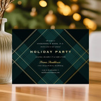 Black Watch Plaid Corporate Holiday Party